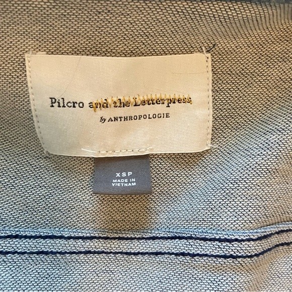 Anthropologie Pilcro and the Letterpress Classic Denim Trucker Jacket Size XS P - Picture 9 of 12